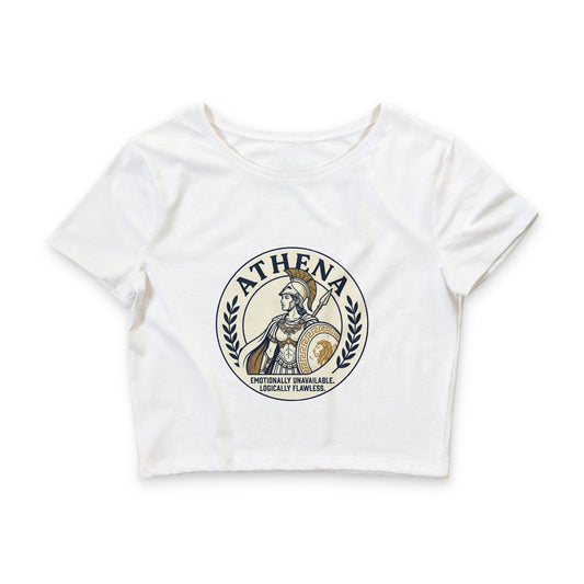 Athena-Emotionally unavailable Women’s  Crop Tee