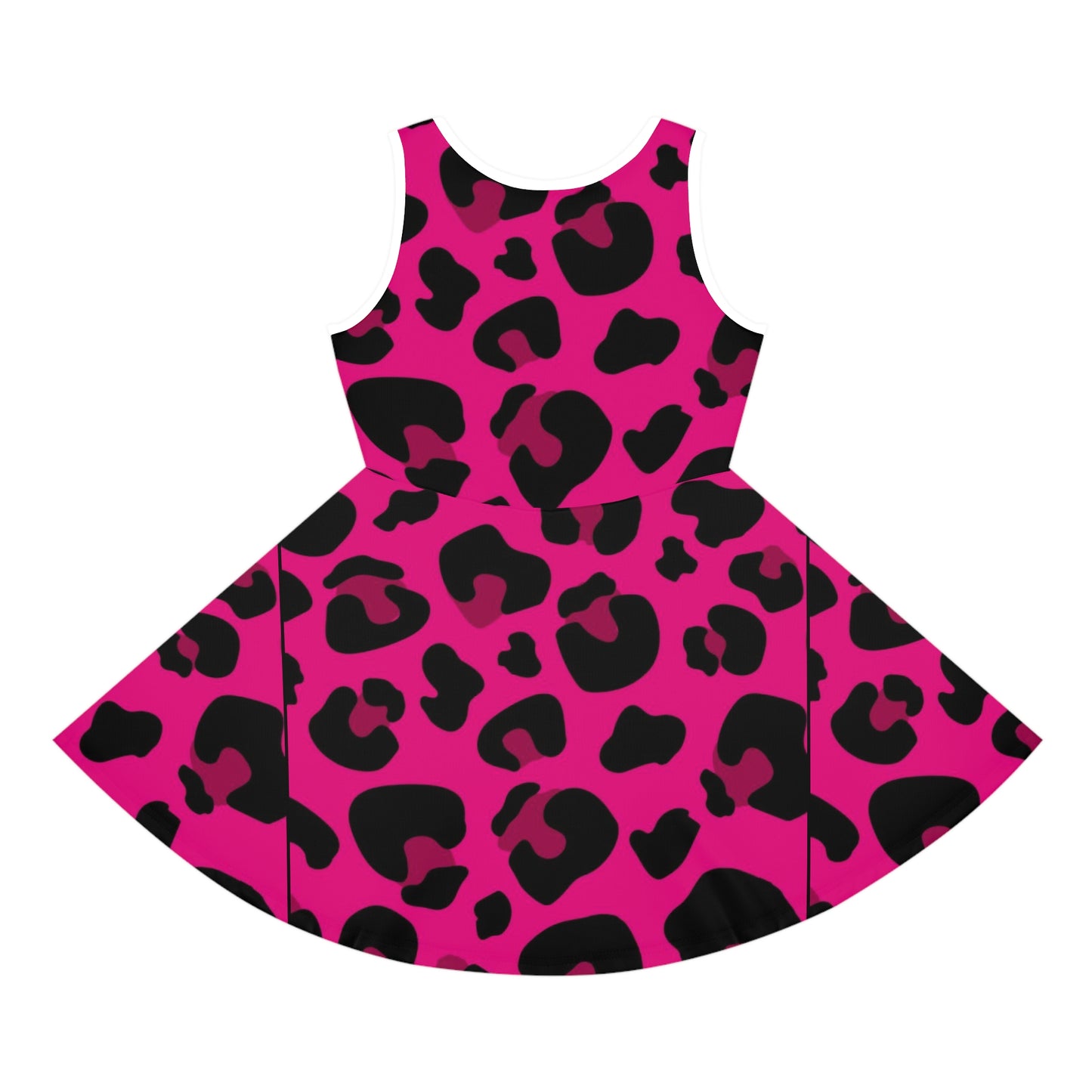 Blonde Pink Leopard Girls' Sleeveless Sundress