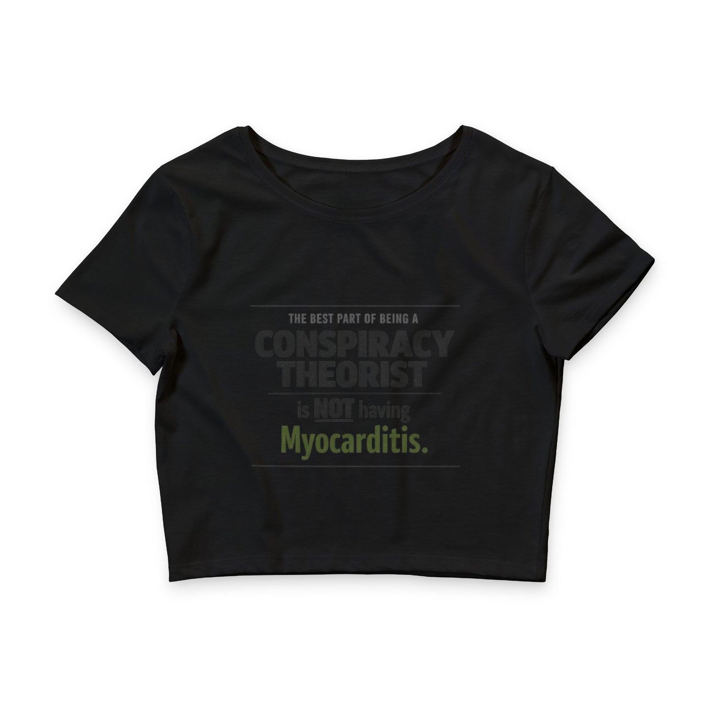 Fav Part of being a conspiracy theorist... Women’s Crop Tee