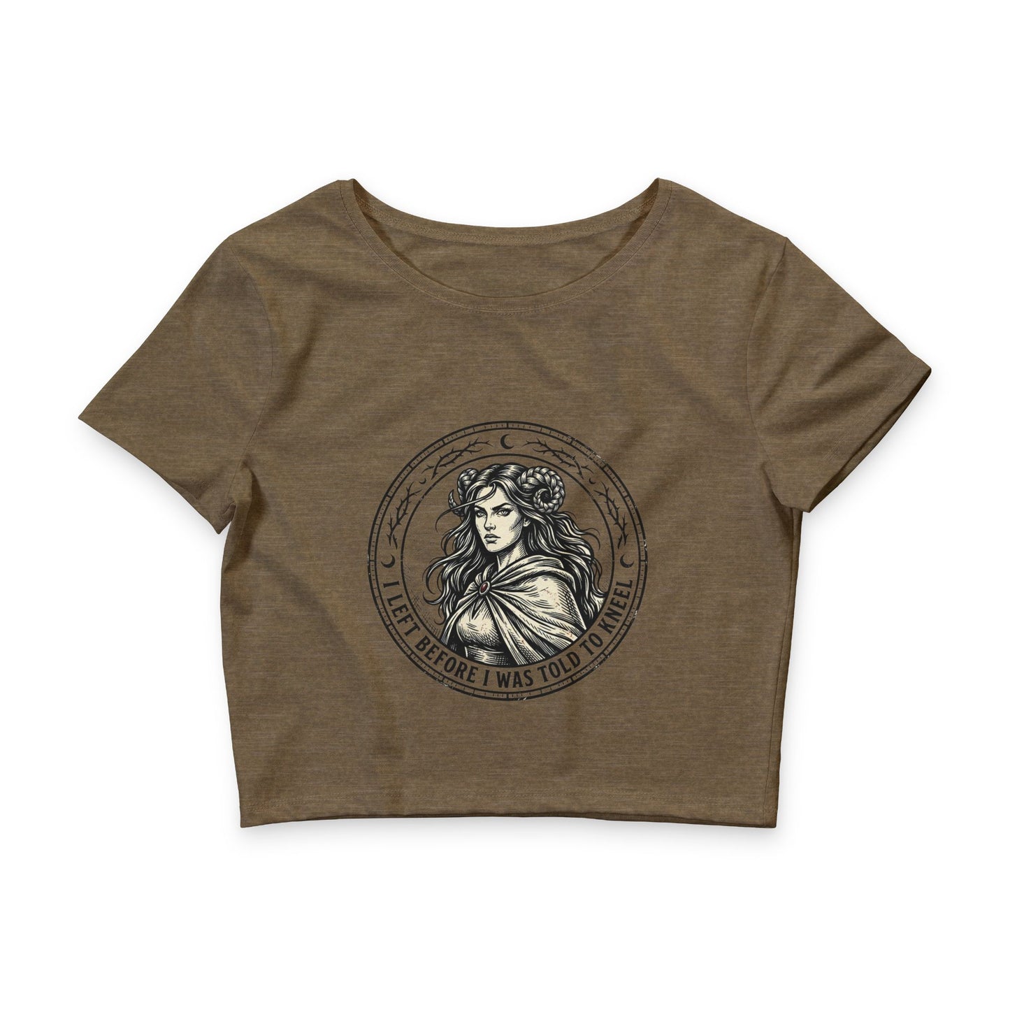 Lilith I left before I was told to kneel Women’s Crop Tee