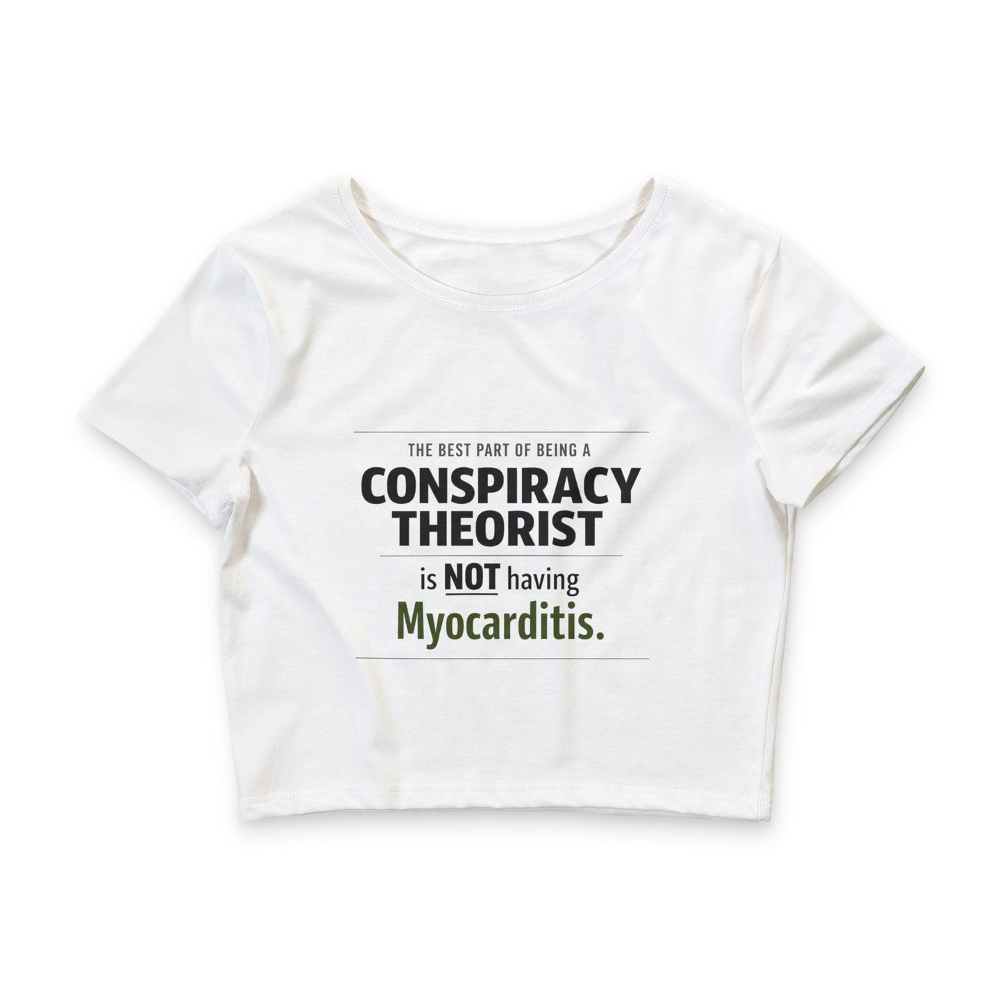 Fav Part of being a conspiracy theorist... Women’s Crop Tee