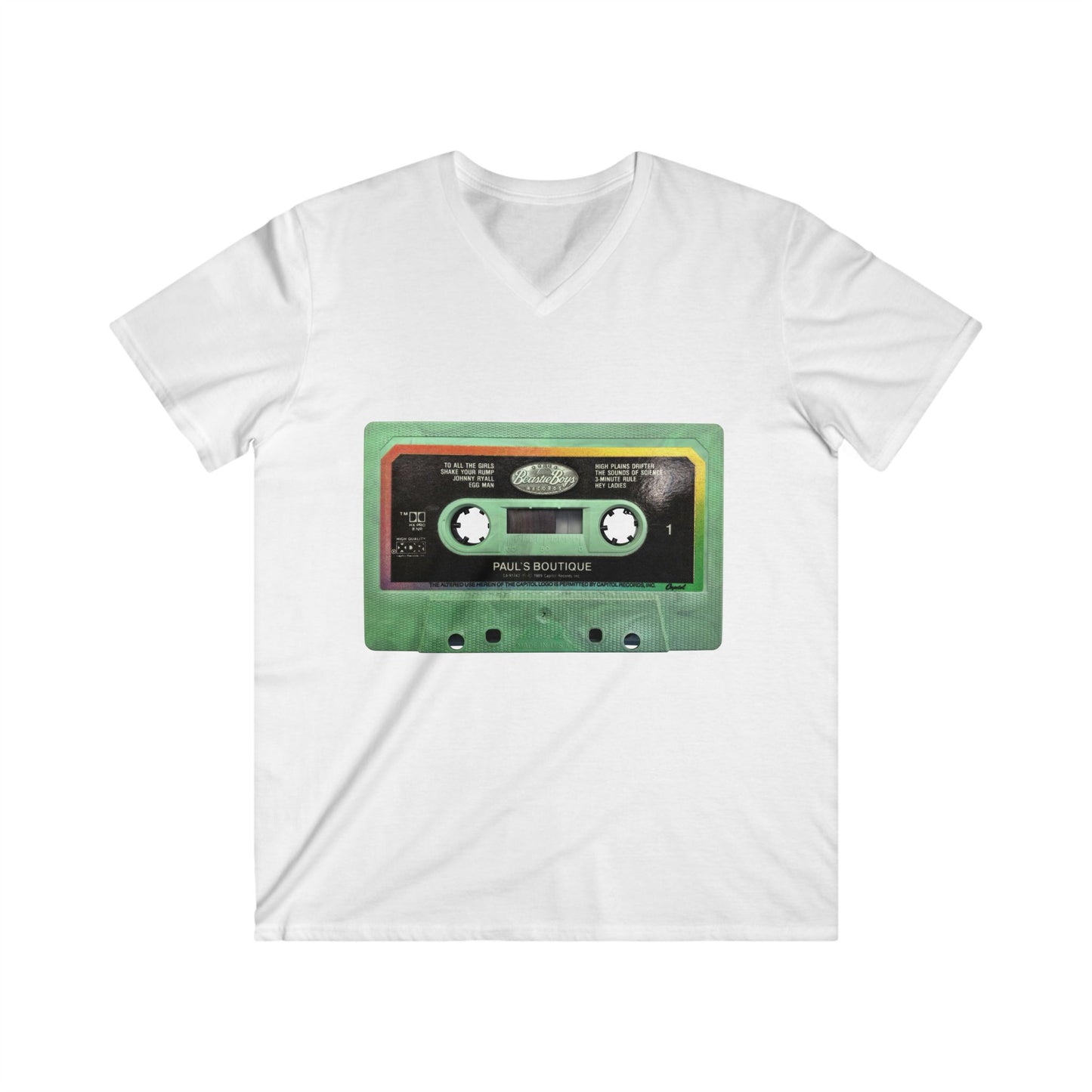 Men's Pauls Boutique Cassette Fitted V-Neck Short Sleeve Tee