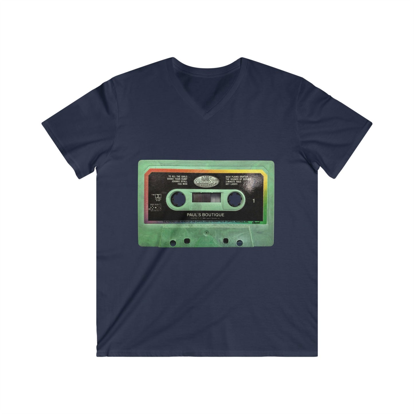 Men's Pauls Boutique Cassette Fitted V-Neck Short Sleeve Tee
