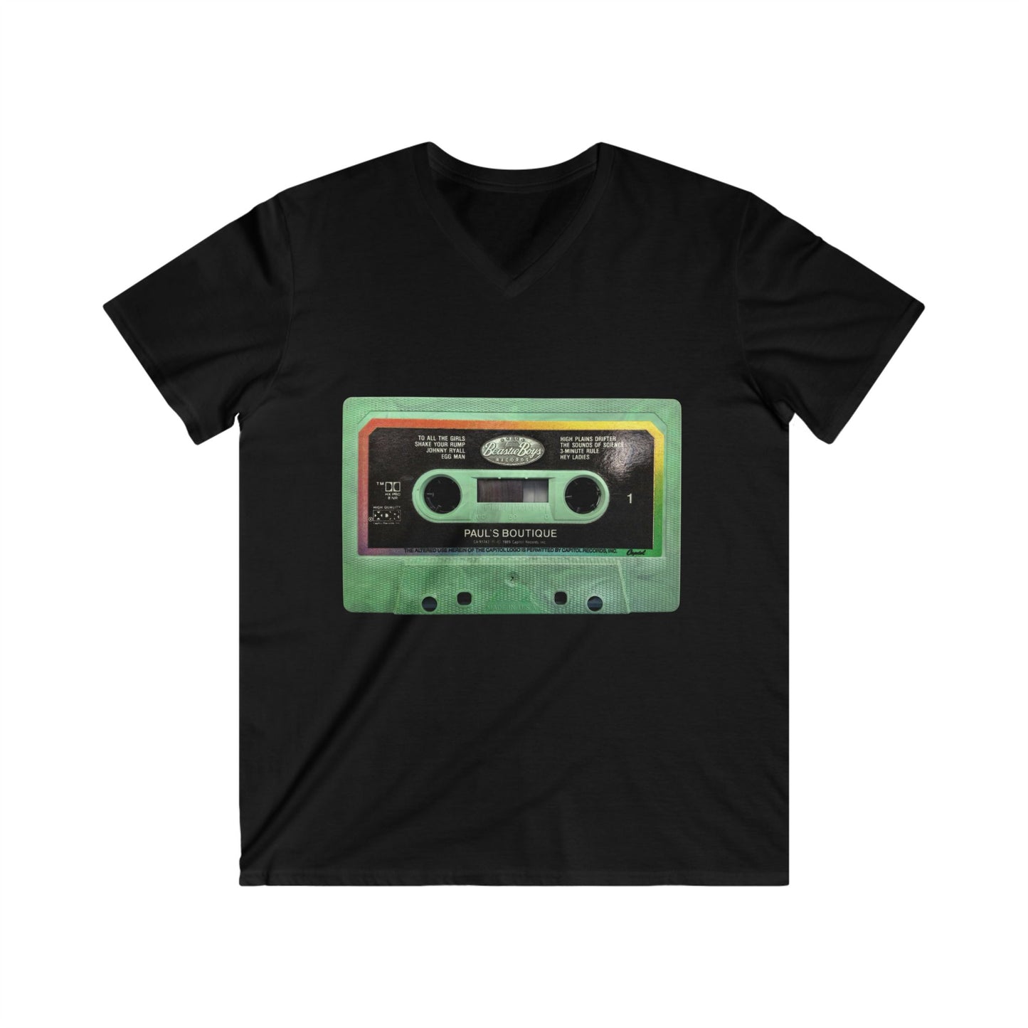 Men's Pauls Boutique Cassette Fitted V-Neck Short Sleeve Tee