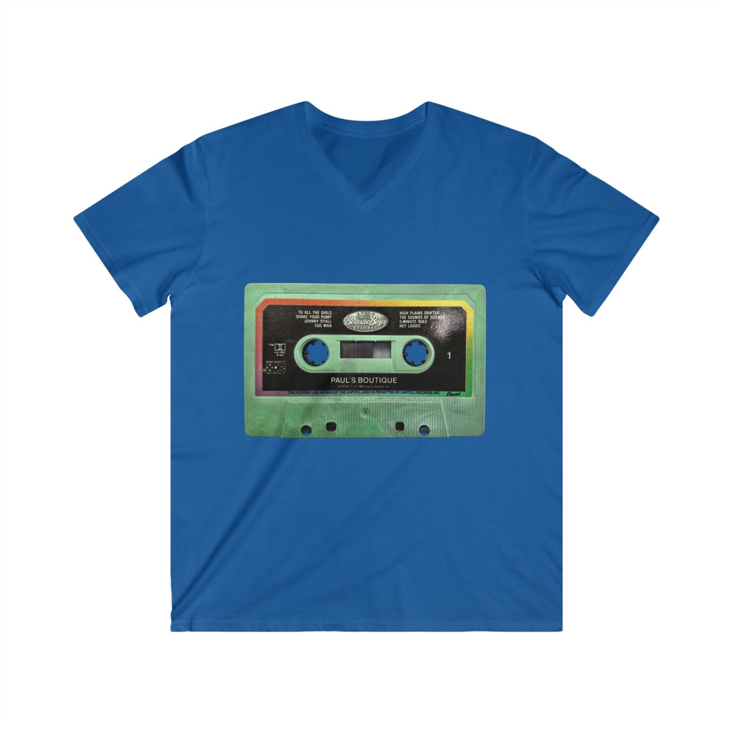 Men's Pauls Boutique Cassette Fitted V-Neck Short Sleeve Tee