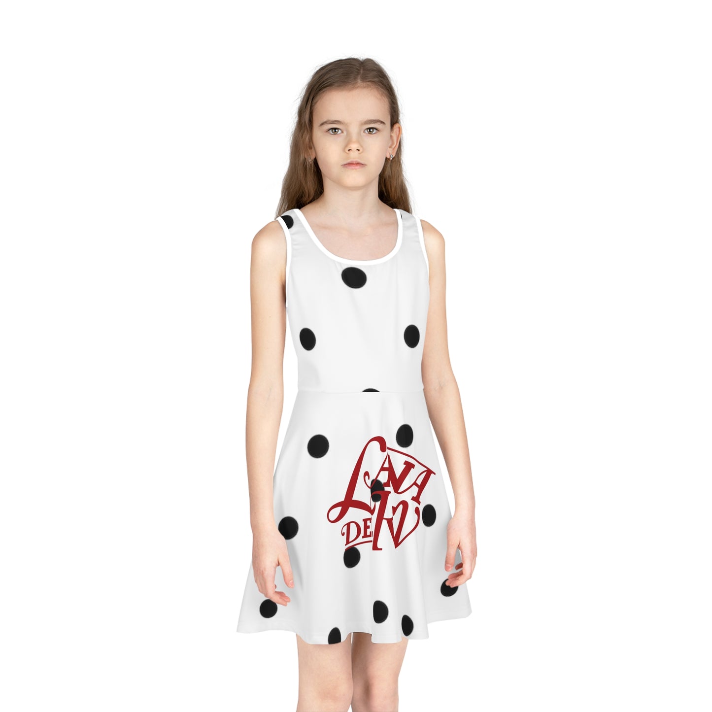 Polka dot Lana Girls Sleeveless Sundress