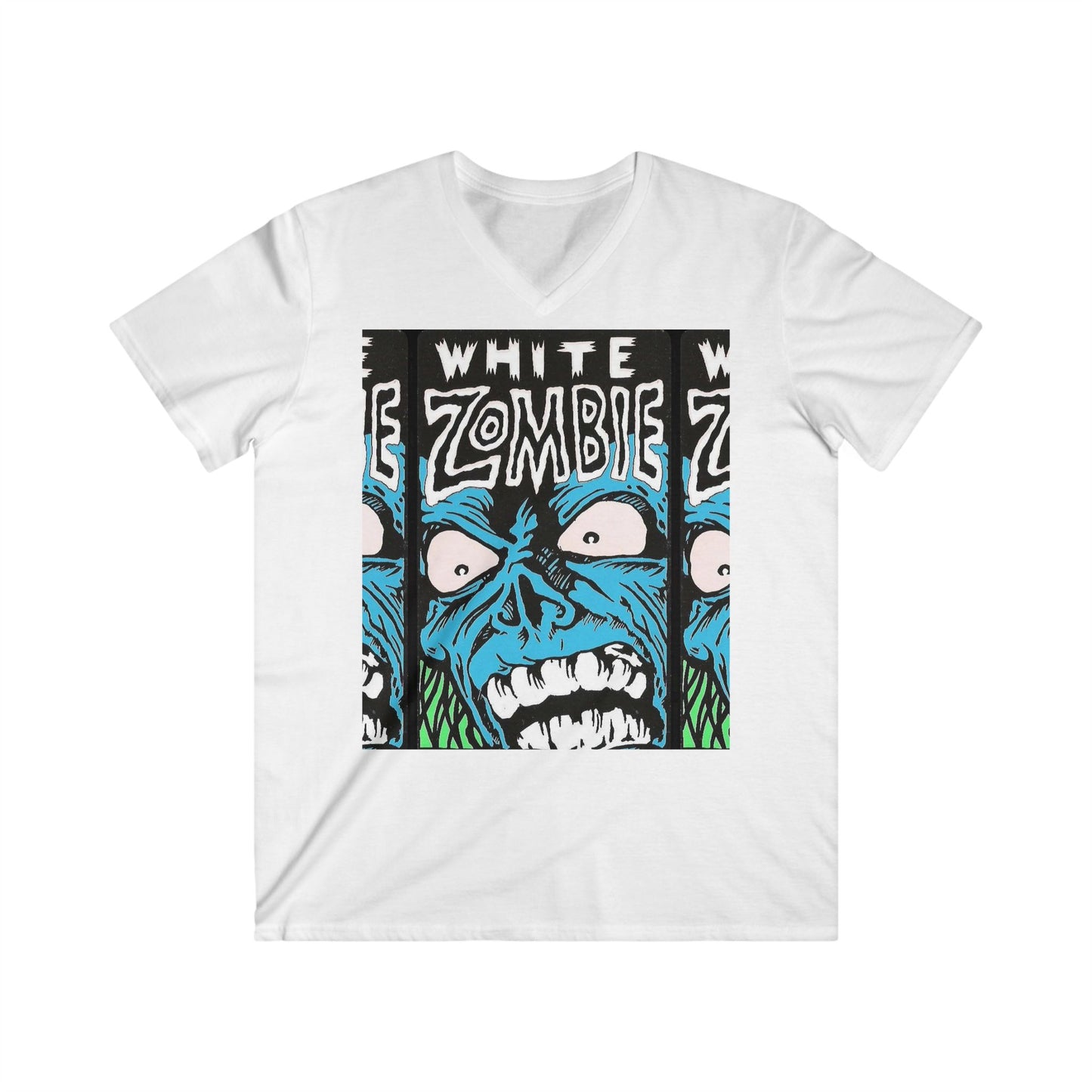 Mens Zombie Fitted V-Neck Short Sleeve Tee