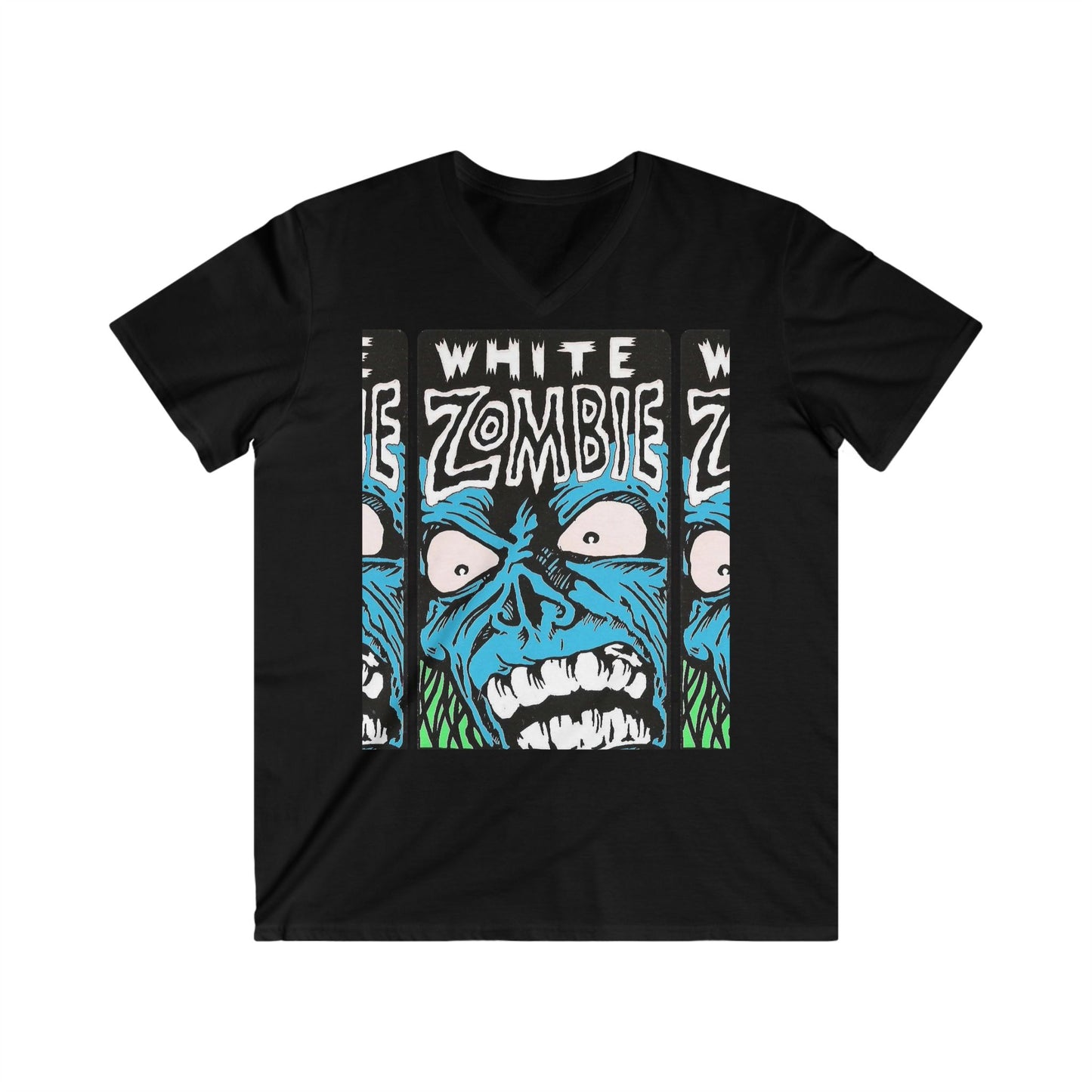 Mens Zombie Fitted V-Neck Short Sleeve Tee