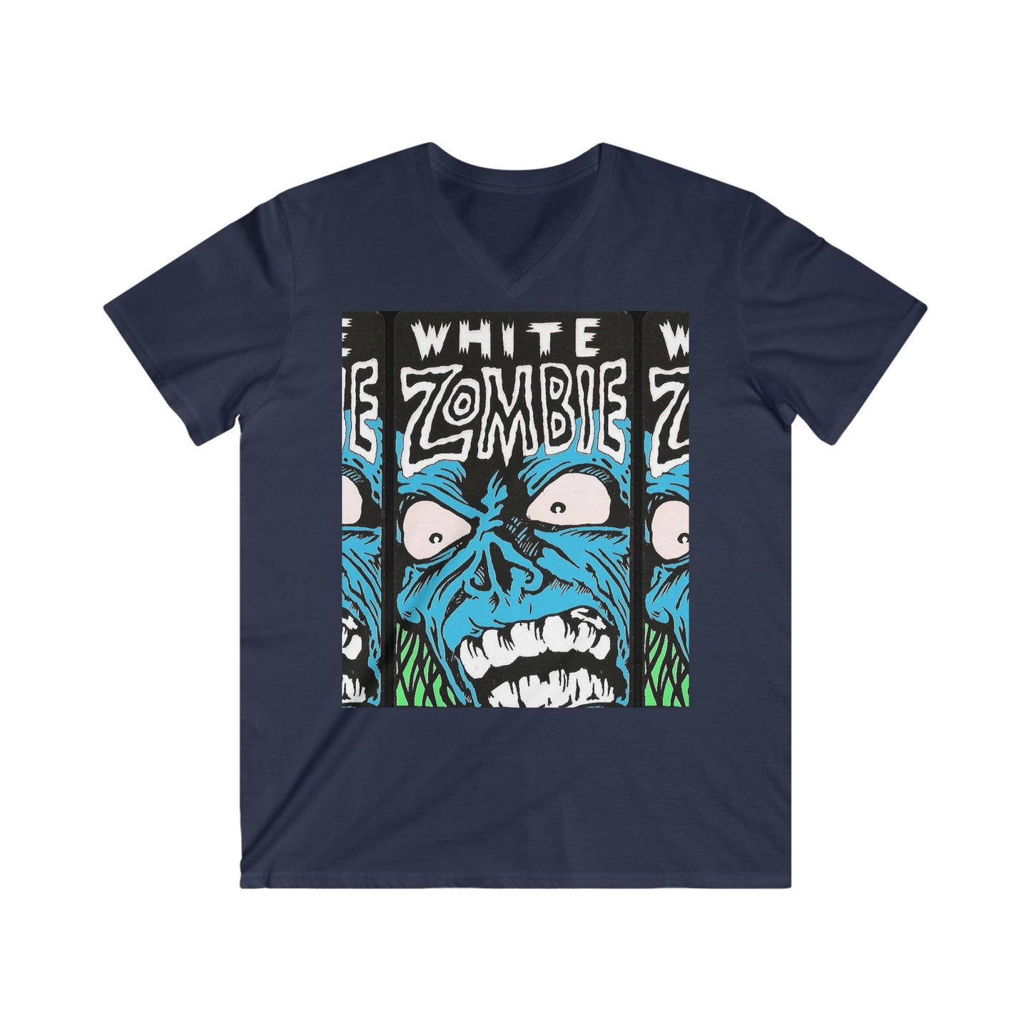 Mens Zombie Fitted V-Neck Short Sleeve Tee