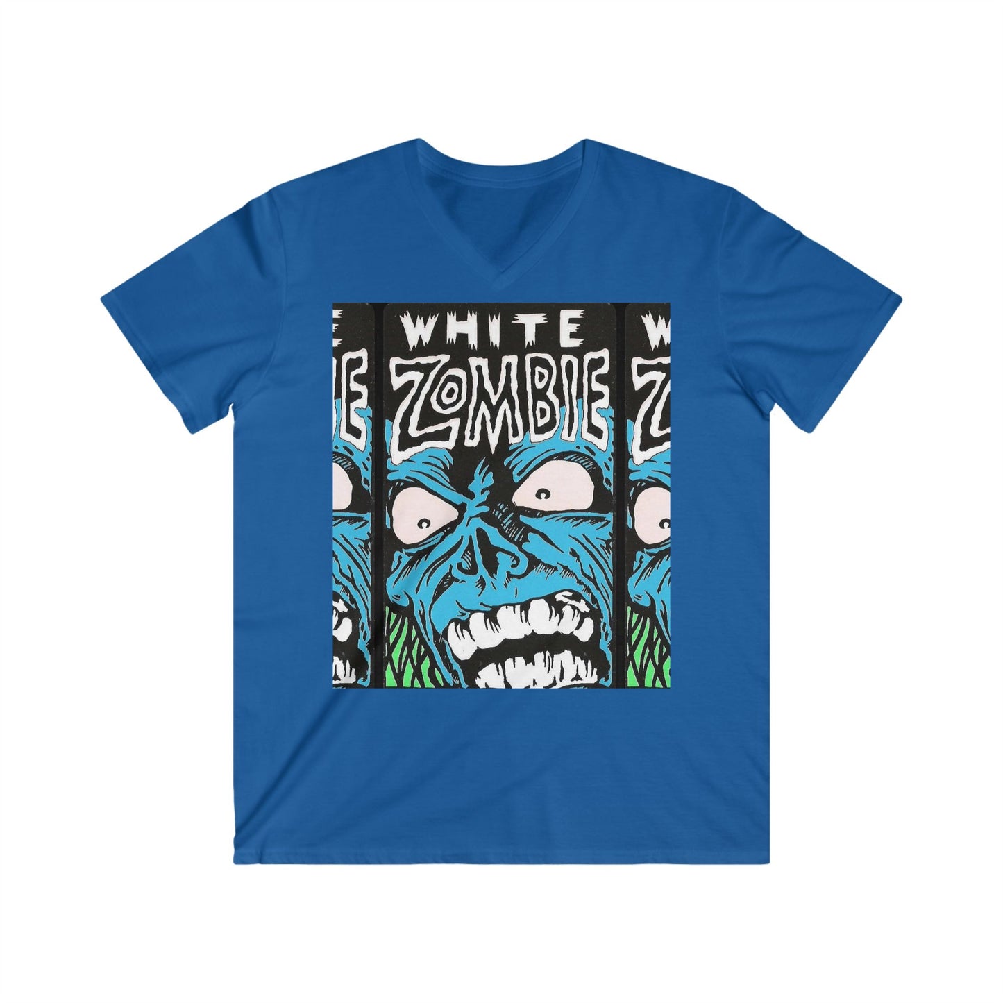 Mens Zombie Fitted V-Neck Short Sleeve Tee