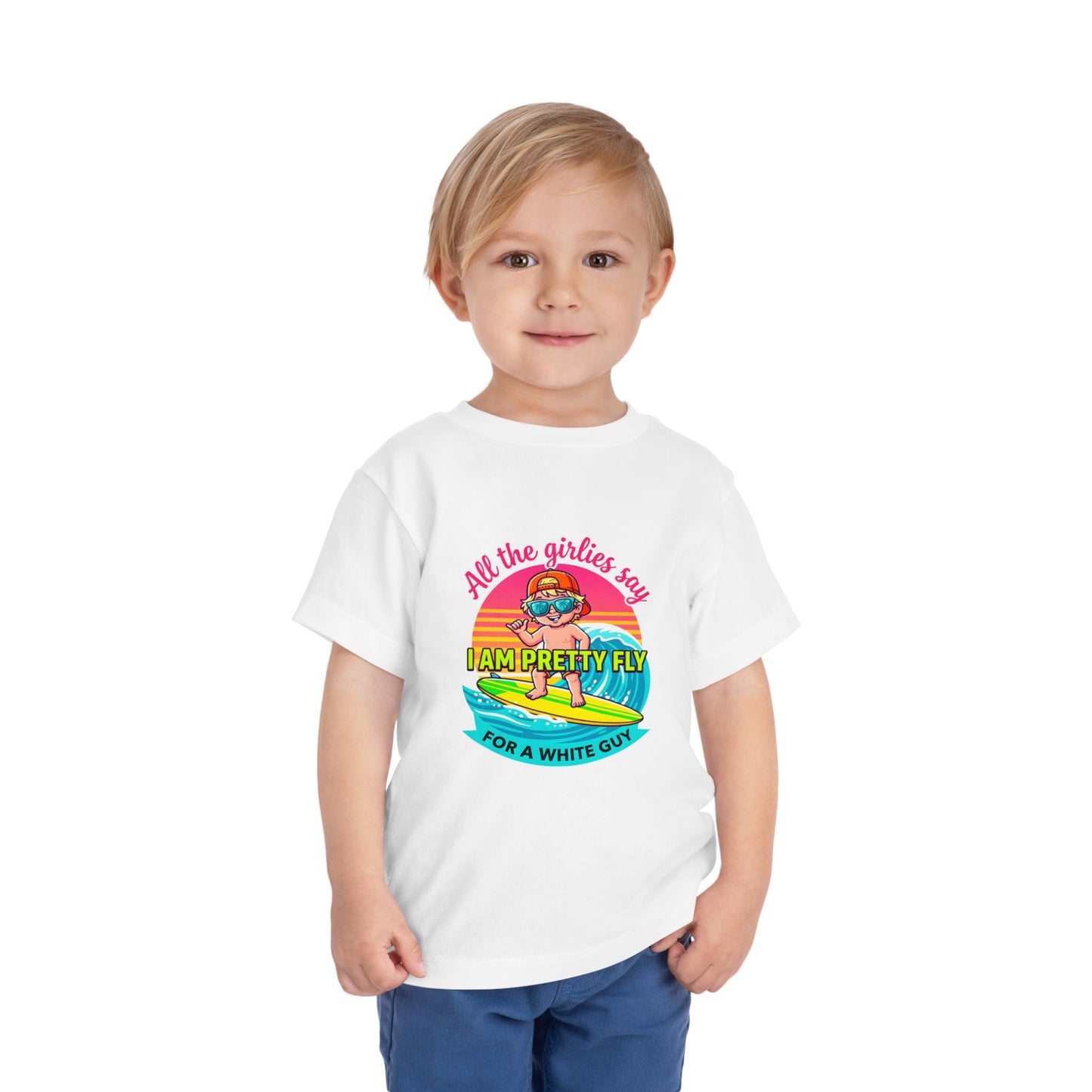 Pretty Fly for a white guy Toddler Short Sleeve Tee
