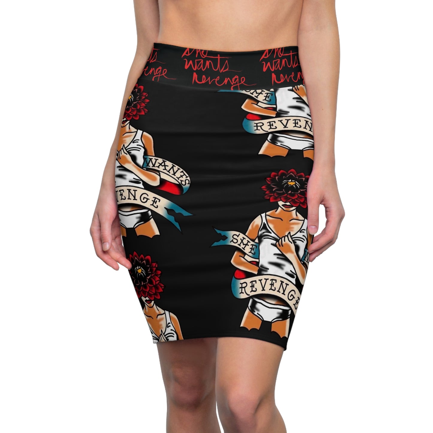 She wants Revenge Retro Tattoo  Womens skirt