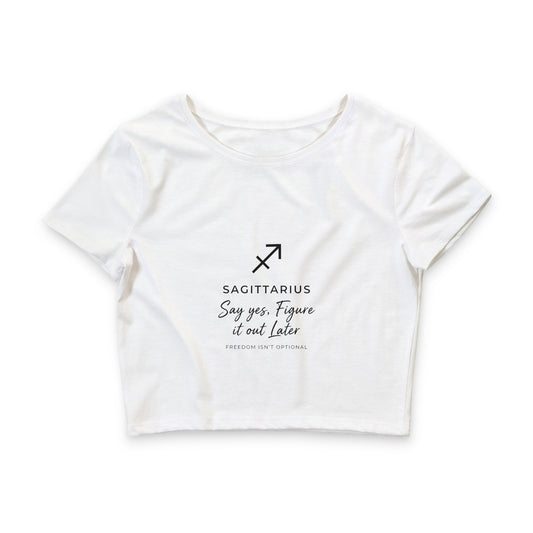 Zodiac Energy Collection: Sagittarius- Women’s  Crop Tee