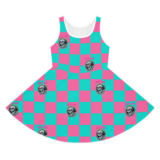 Pink and teal check Blink Girls' Sleeveless Sundress
