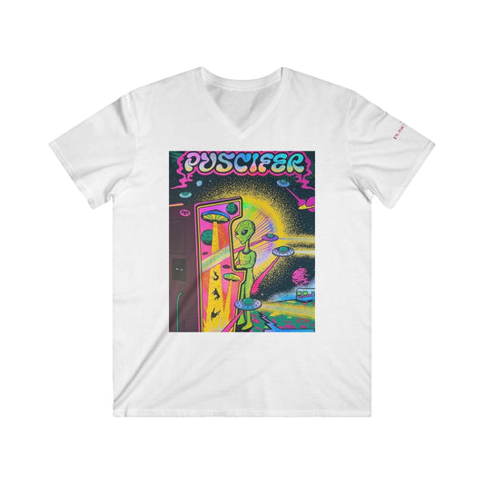 Mens Zombie Fitted V-Neck Short Sleeve Tee