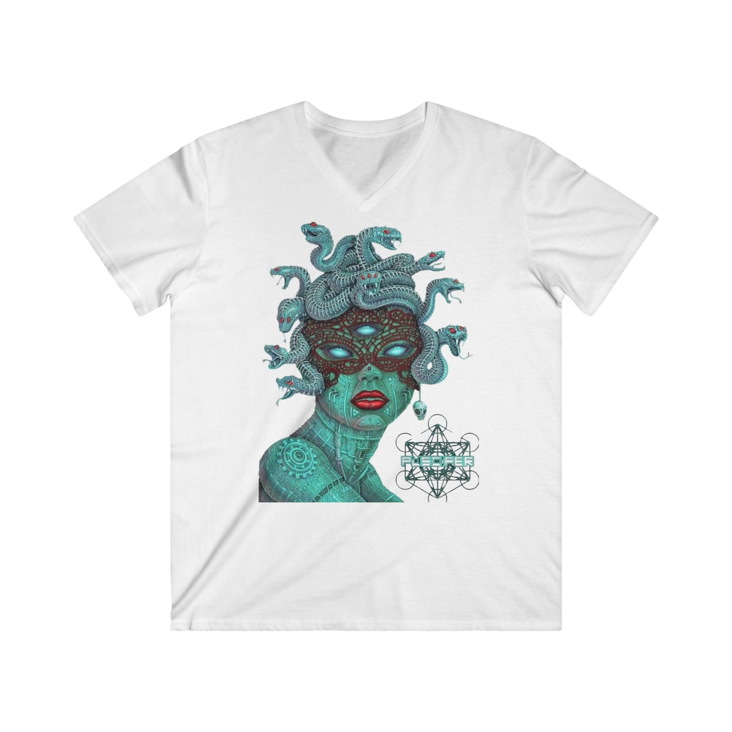 Men's Medusa  Fitted V-Neck Short Sleeve Tee