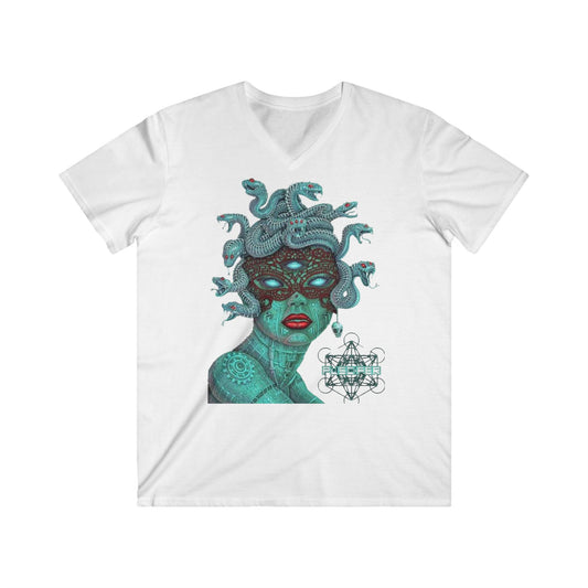 Men's Medusa  Fitted V-Neck Short Sleeve Tee