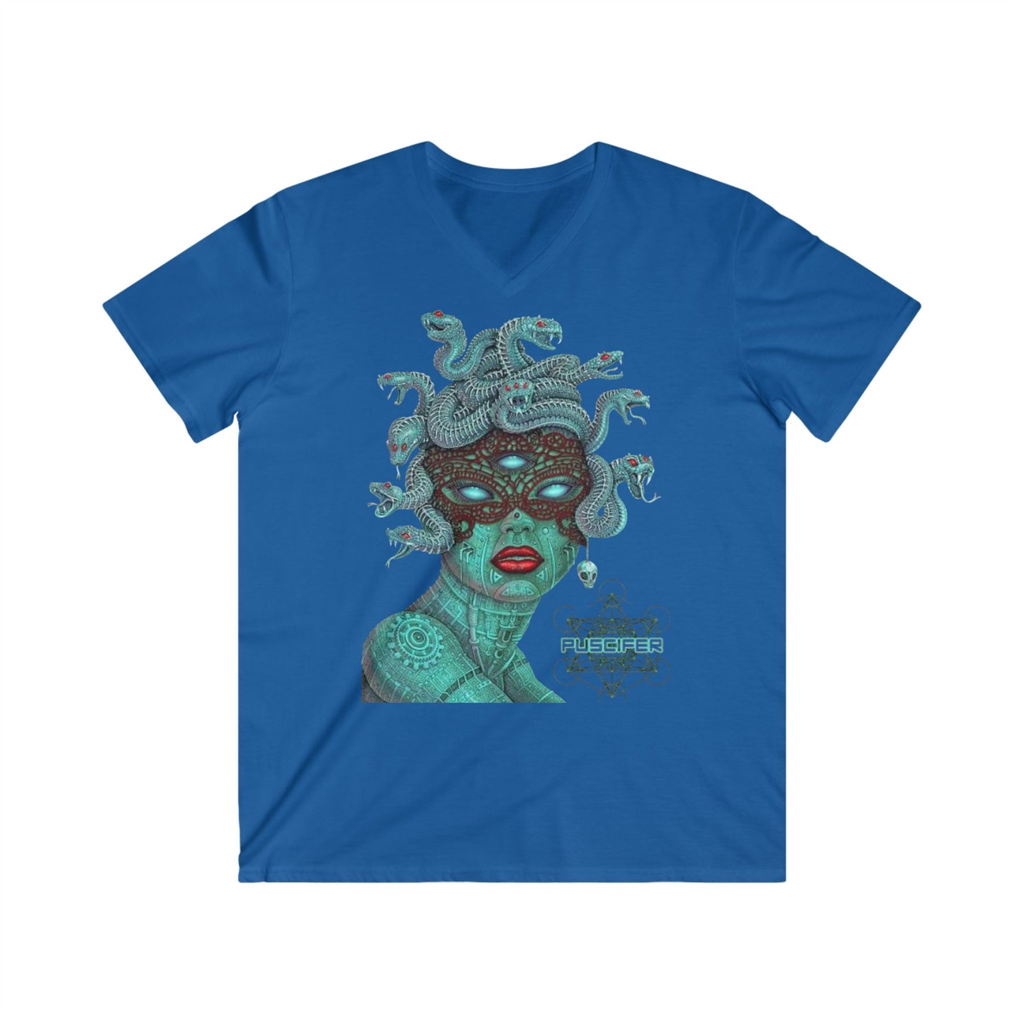 Men's Medusa  Fitted V-Neck Short Sleeve Tee