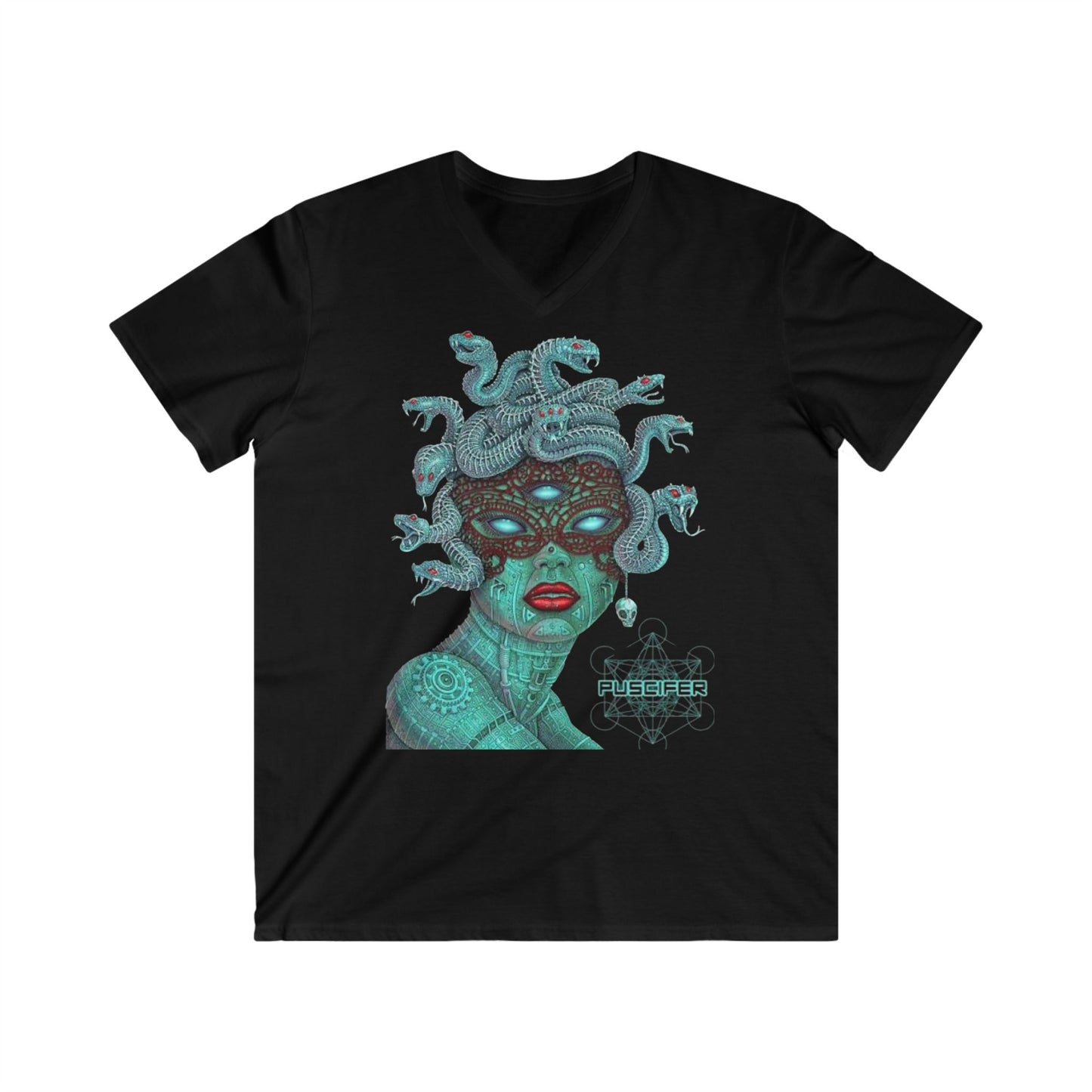 Men's Medusa  Fitted V-Neck Short Sleeve Tee