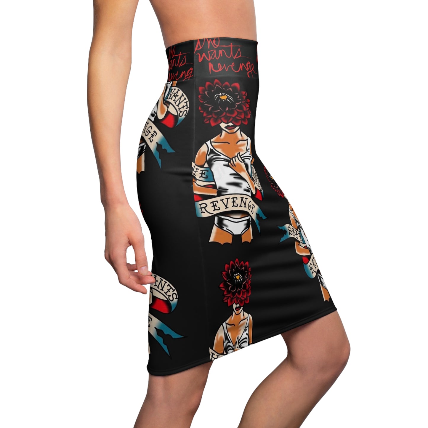 She wants Revenge Retro Tattoo  Womens skirt
